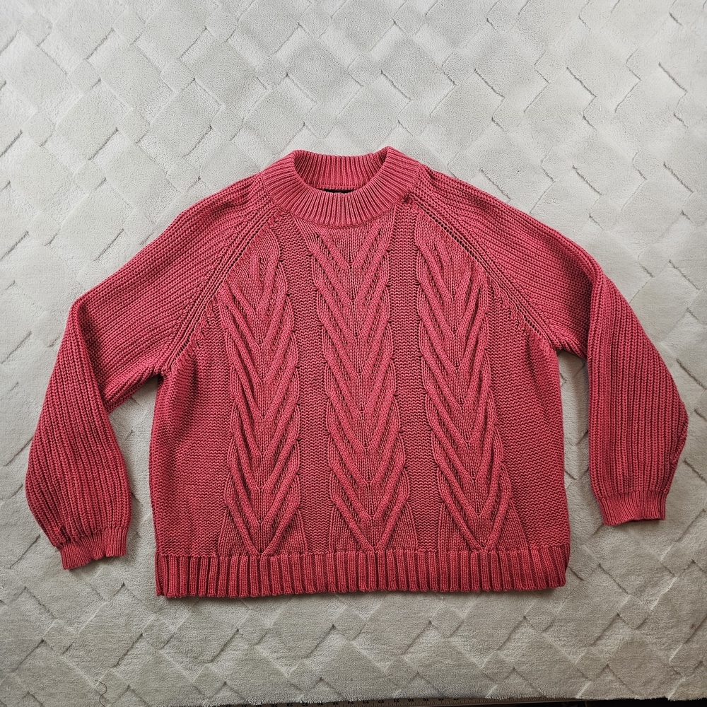 J.Crew Cable-knit mockneck sweater Womens Extra Large